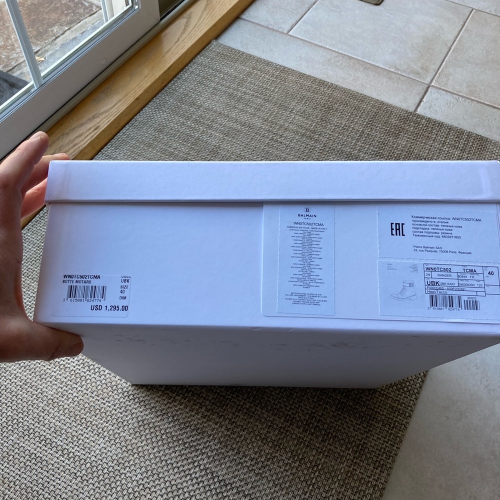 Balmain Ranger Romy Monogram Combat Boots 40 NIB - Picture 10 of 13